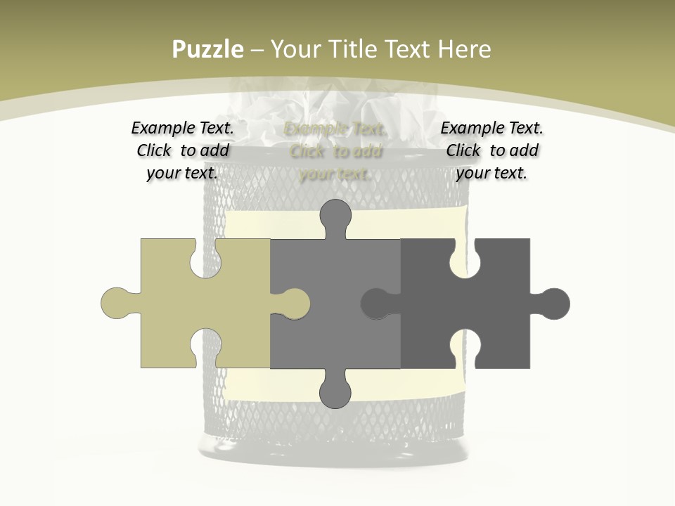 A Trash Can With A Recycle On Top Of It PowerPoint Template