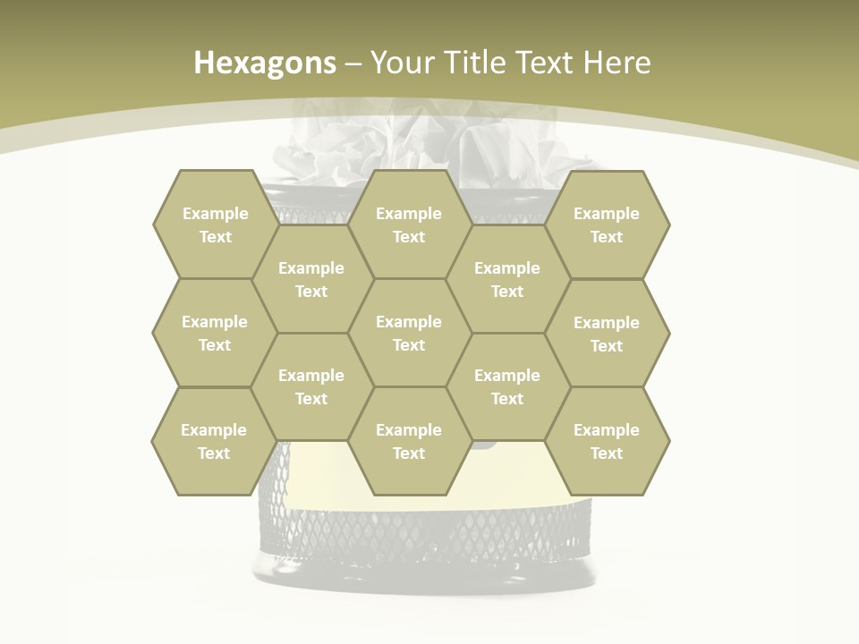 A Trash Can With A Recycle On Top Of It PowerPoint Template