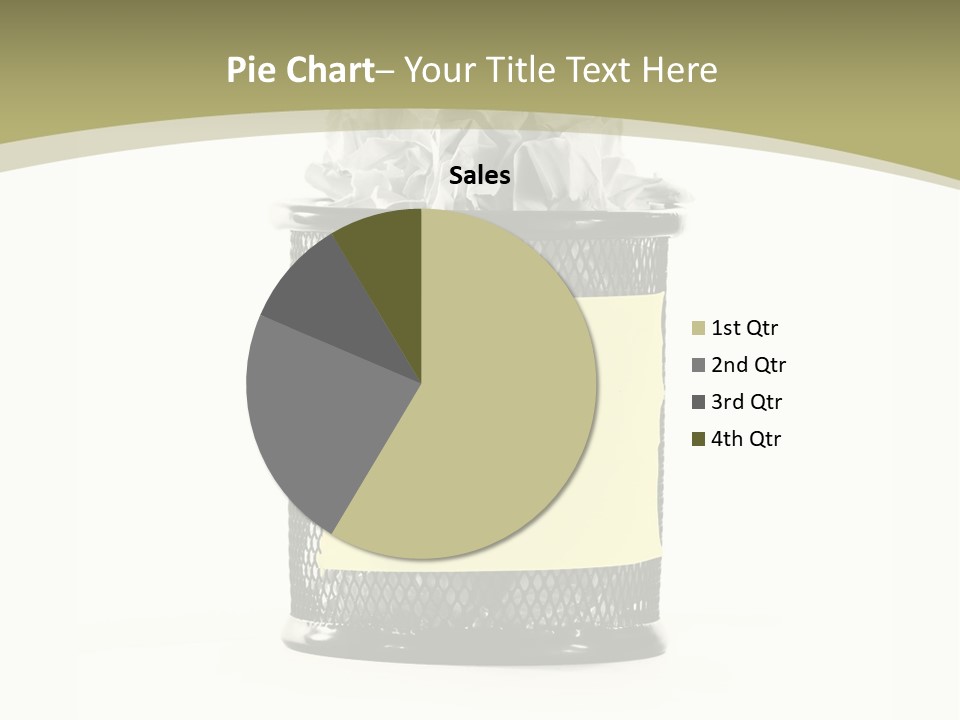 A Trash Can With A Recycle On Top Of It PowerPoint Template