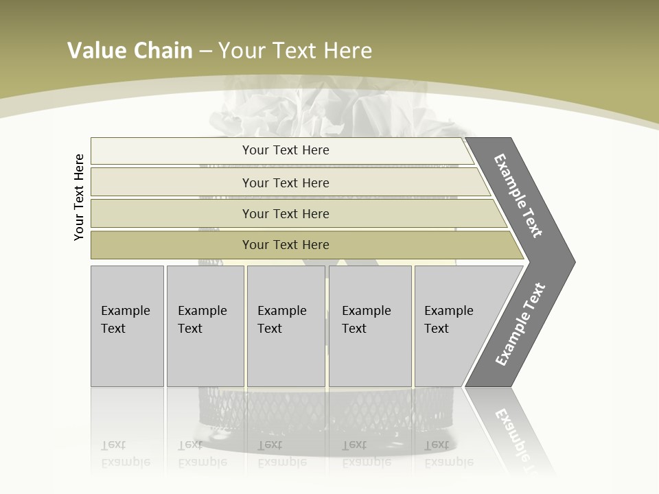 A Trash Can With A Recycle On Top Of It PowerPoint Template