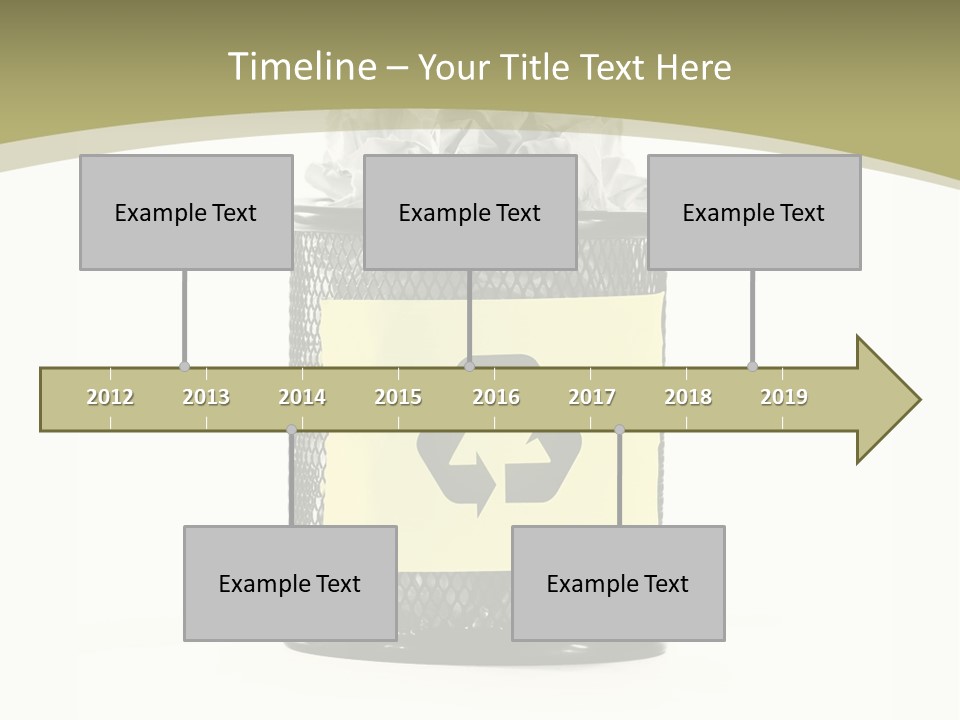 A Trash Can With A Recycle On Top Of It PowerPoint Template