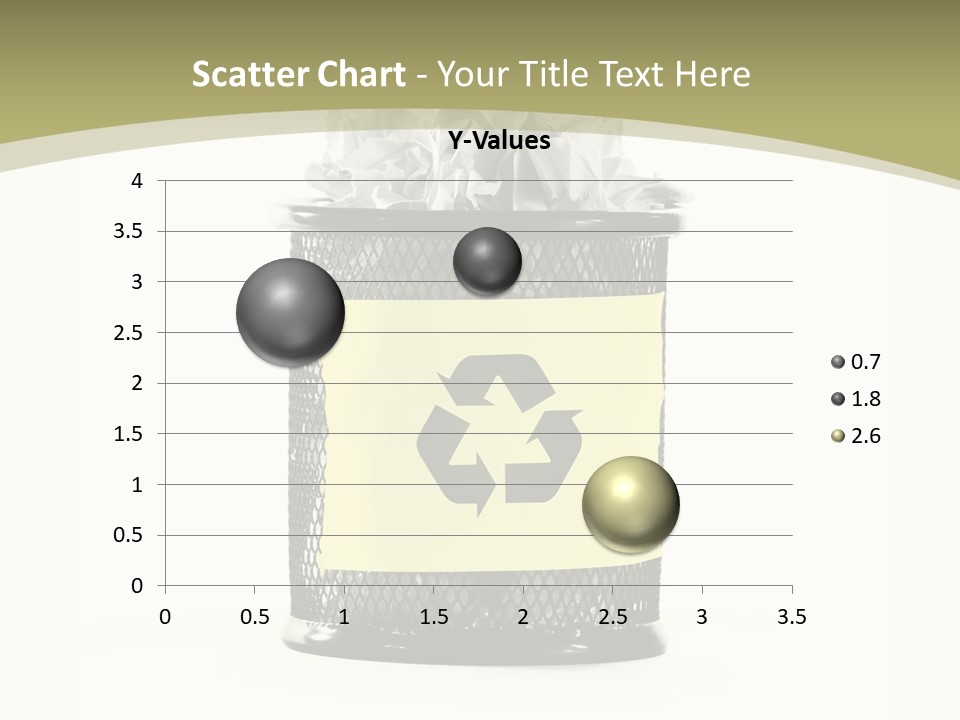 A Trash Can With A Recycle On Top Of It PowerPoint Template