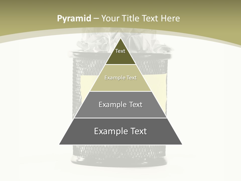 A Trash Can With A Recycle On Top Of It PowerPoint Template