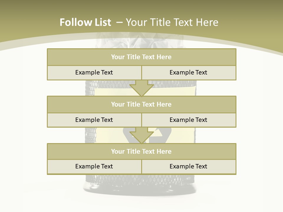 A Trash Can With A Recycle On Top Of It PowerPoint Template