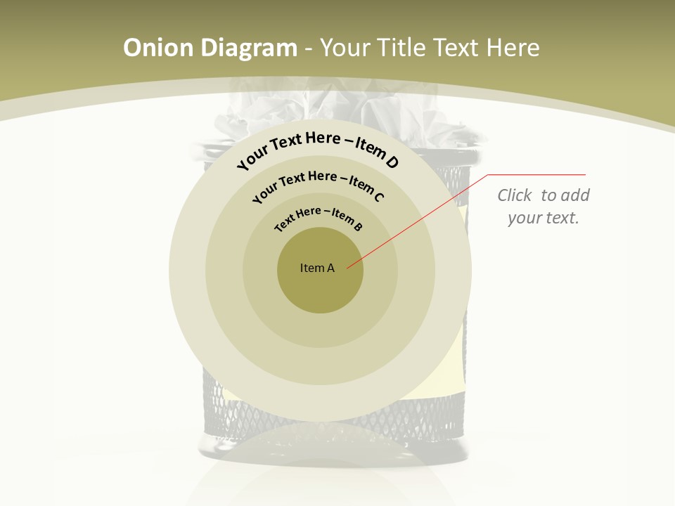 A Trash Can With A Recycle On Top Of It PowerPoint Template