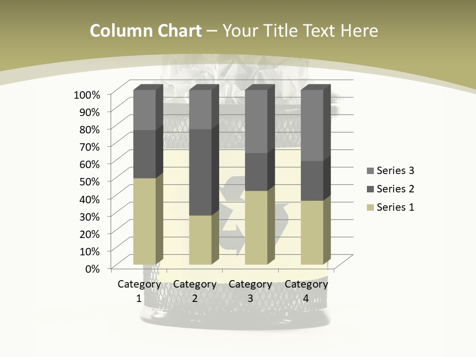 A Trash Can With A Recycle On Top Of It PowerPoint Template