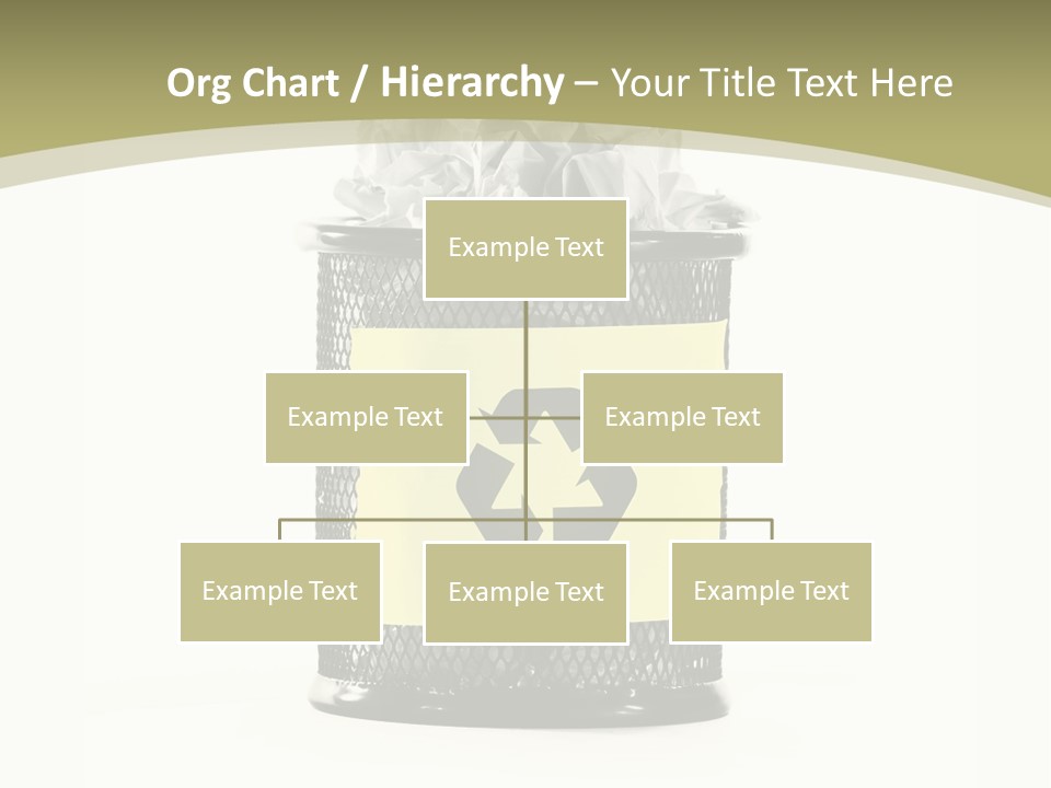 A Trash Can With A Recycle On Top Of It PowerPoint Template