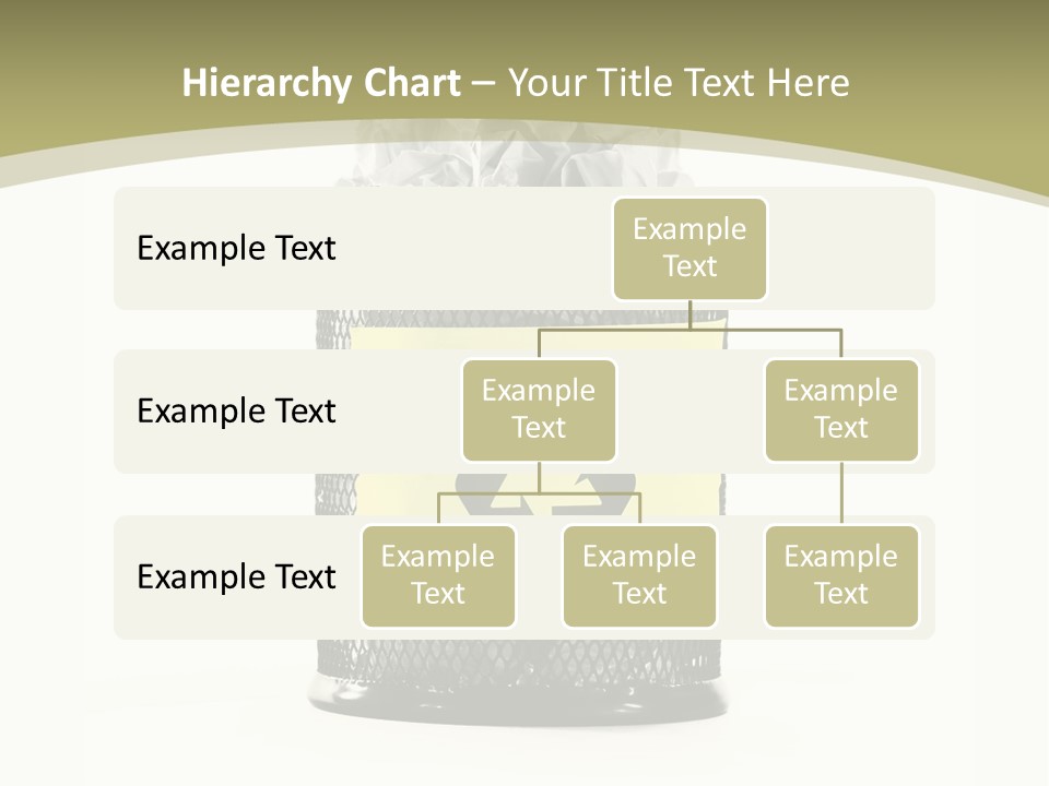 A Trash Can With A Recycle On Top Of It PowerPoint Template
