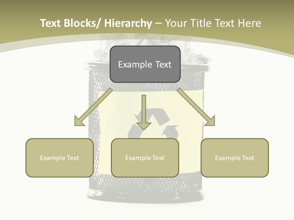 A Trash Can With A Recycle On Top Of It PowerPoint Template
