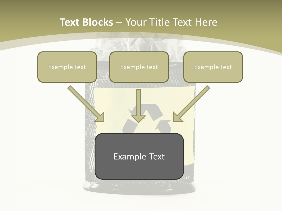 A Trash Can With A Recycle On Top Of It PowerPoint Template