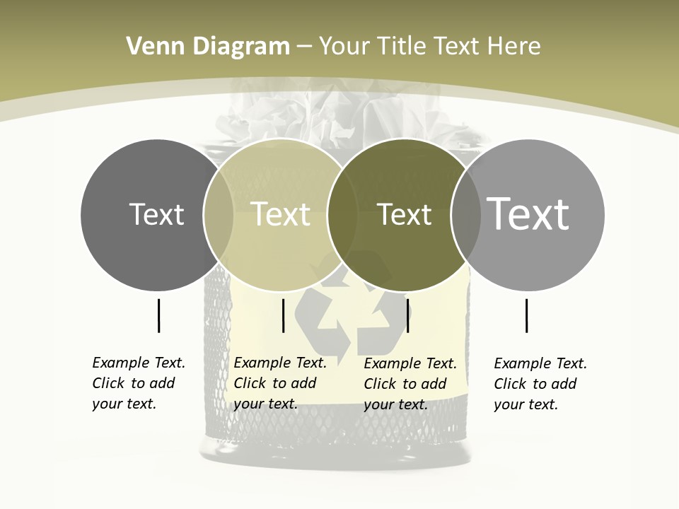 A Trash Can With A Recycle On Top Of It PowerPoint Template