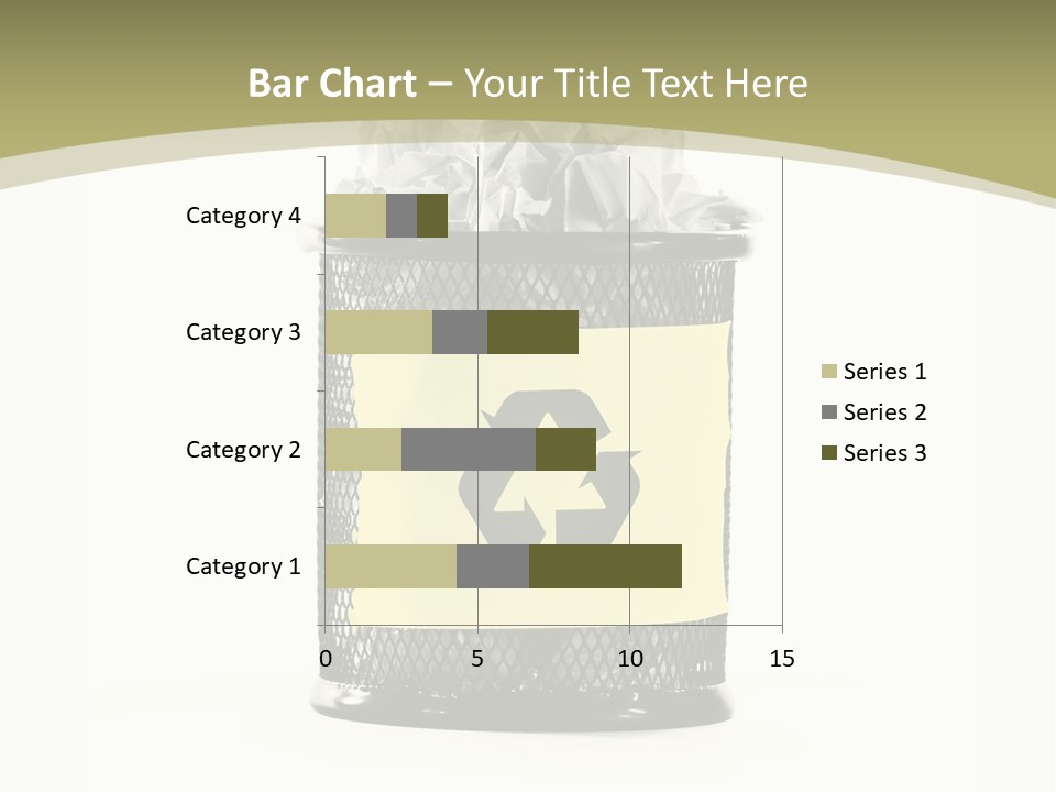A Trash Can With A Recycle On Top Of It PowerPoint Template