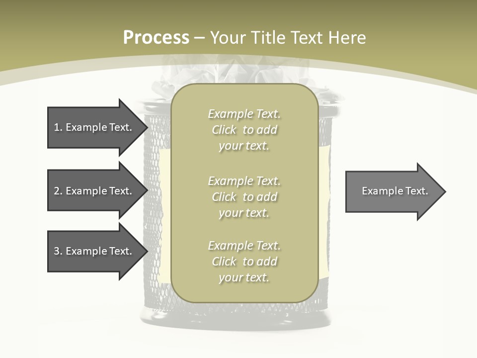 A Trash Can With A Recycle On Top Of It PowerPoint Template