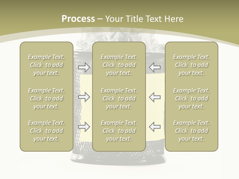 A Trash Can With A Recycle On Top Of It PowerPoint Template