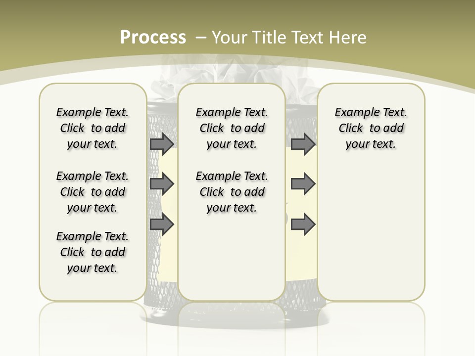 A Trash Can With A Recycle On Top Of It PowerPoint Template