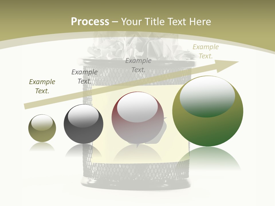 A Trash Can With A Recycle On Top Of It PowerPoint Template