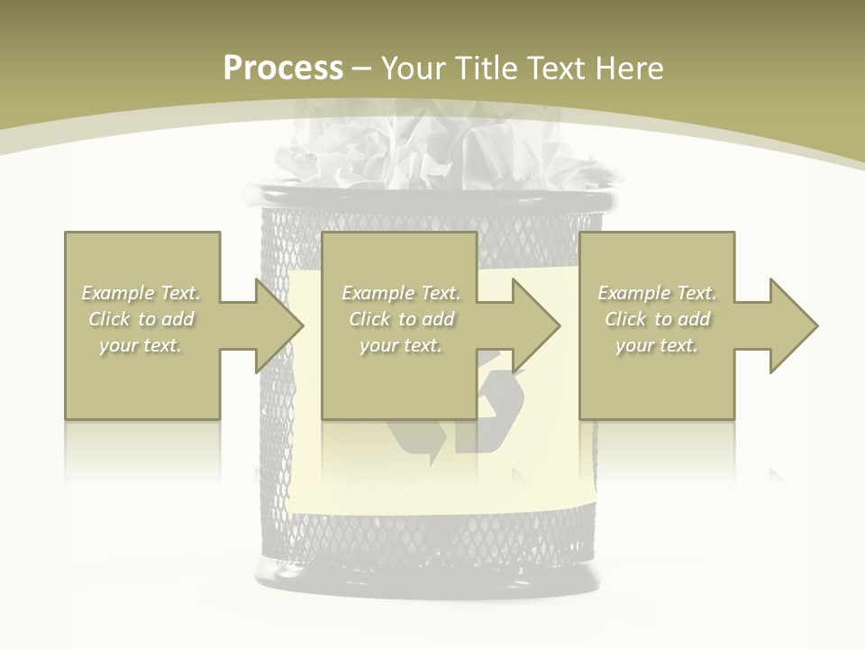 A Trash Can With A Recycle On Top Of It PowerPoint Template