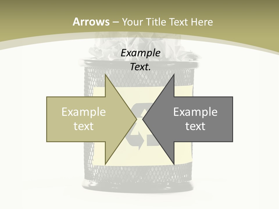 A Trash Can With A Recycle On Top Of It PowerPoint Template