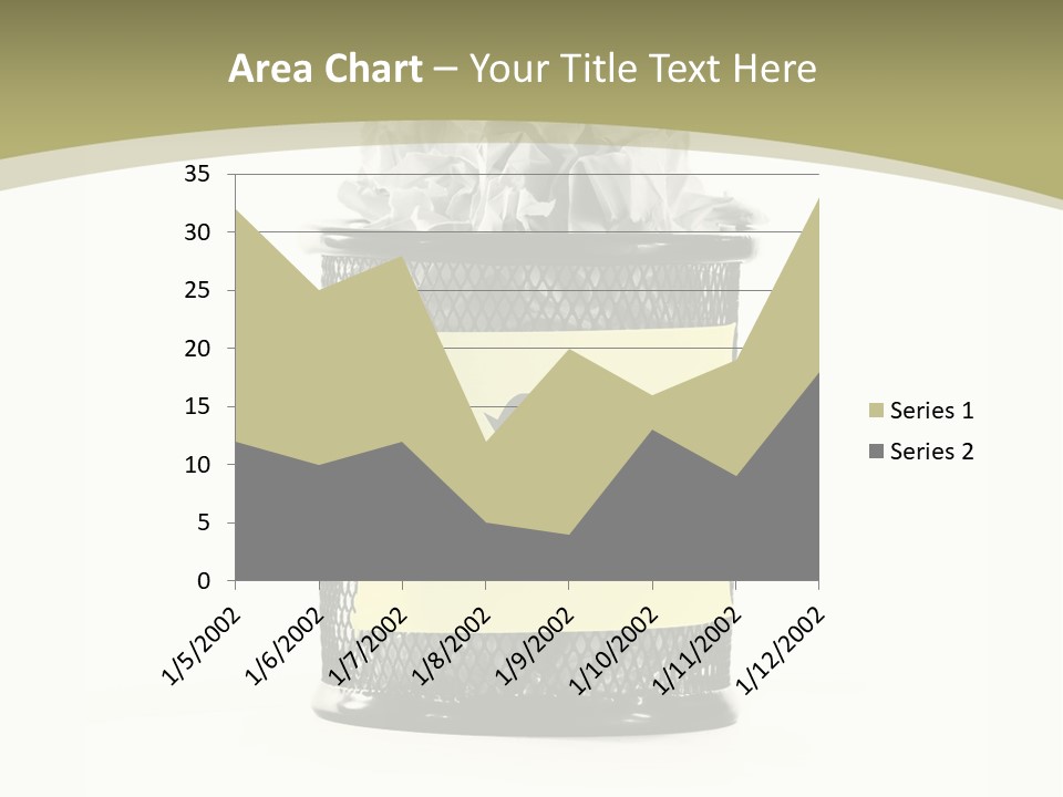 A Trash Can With A Recycle On Top Of It PowerPoint Template