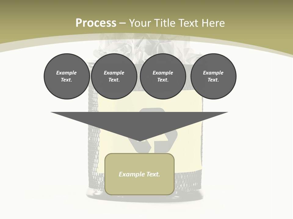 A Trash Can With A Recycle On Top Of It PowerPoint Template