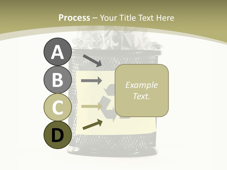 A Trash Can With A Recycle On Top Of It PowerPoint Template