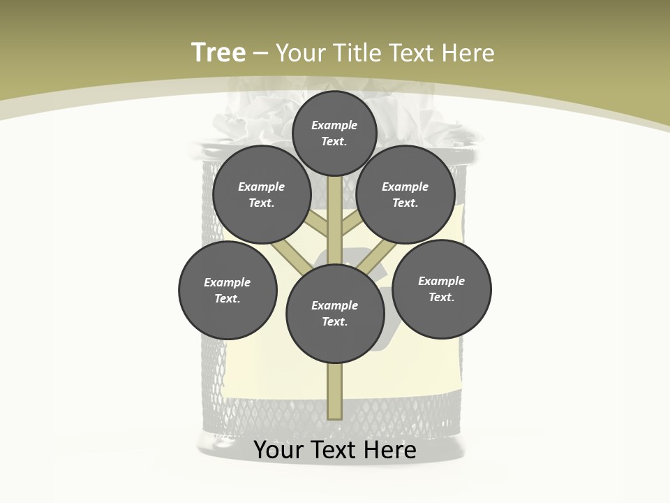 A Trash Can With A Recycle On Top Of It PowerPoint Template
