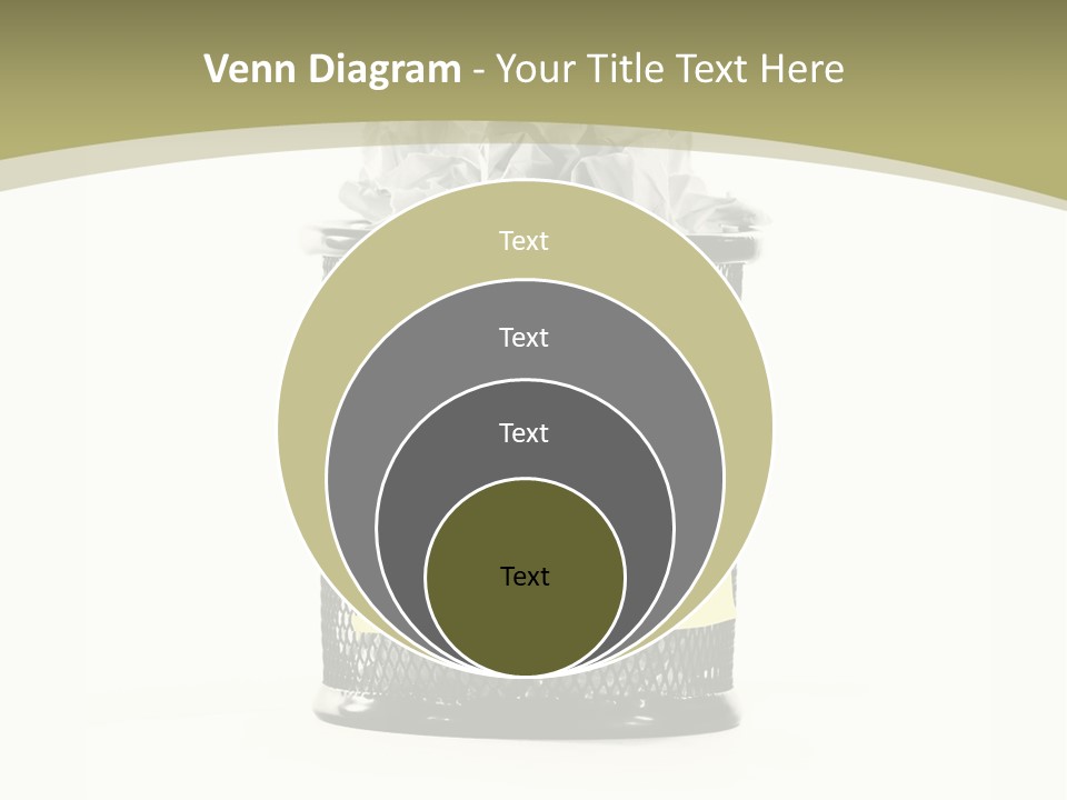 A Trash Can With A Recycle On Top Of It PowerPoint Template
