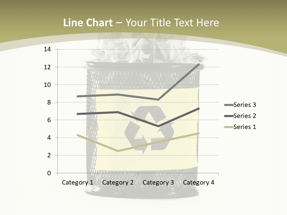 A Trash Can With A Recycle On Top Of It PowerPoint Template
