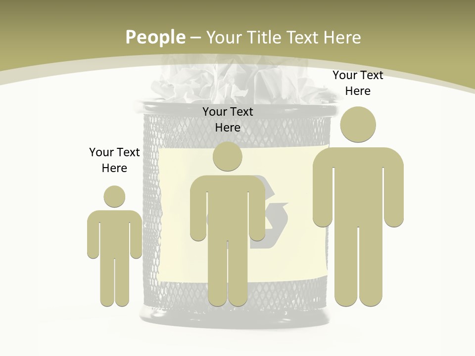 A Trash Can With A Recycle On Top Of It PowerPoint Template