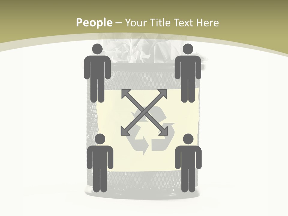 A Trash Can With A Recycle On Top Of It PowerPoint Template