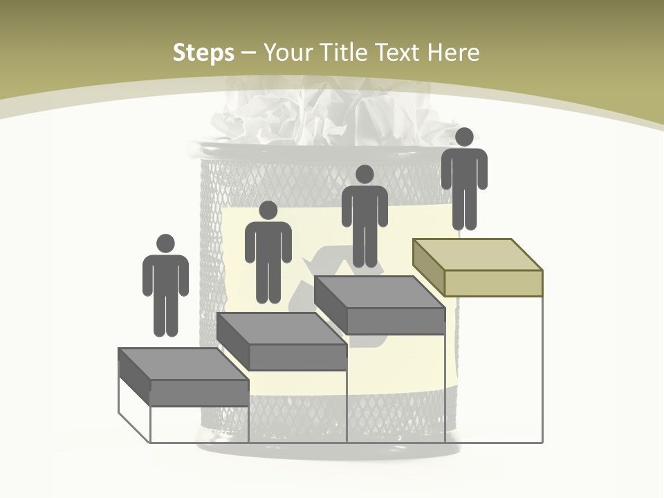 A Trash Can With A Recycle On Top Of It PowerPoint Template