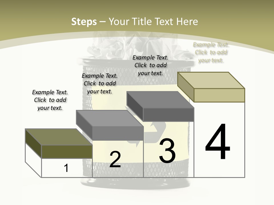 A Trash Can With A Recycle On Top Of It PowerPoint Template