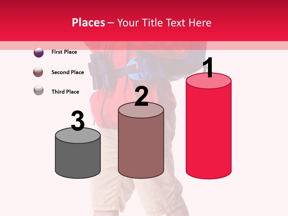 Male Guy Backpacker PowerPoint Template