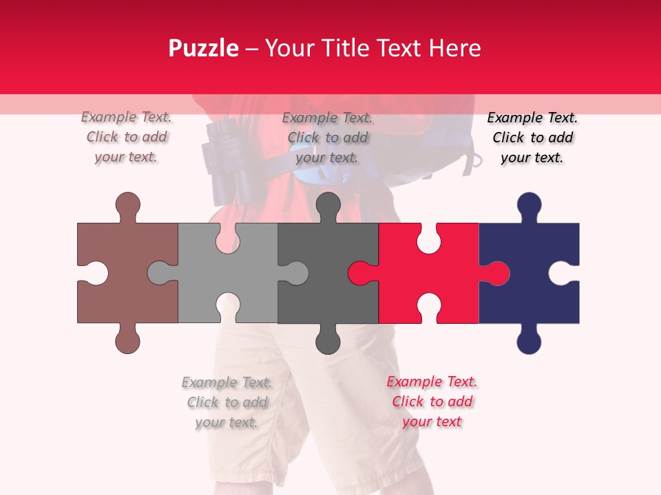 Male Guy Backpacker PowerPoint Template