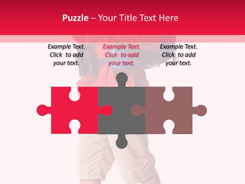 Male Guy Backpacker PowerPoint Template