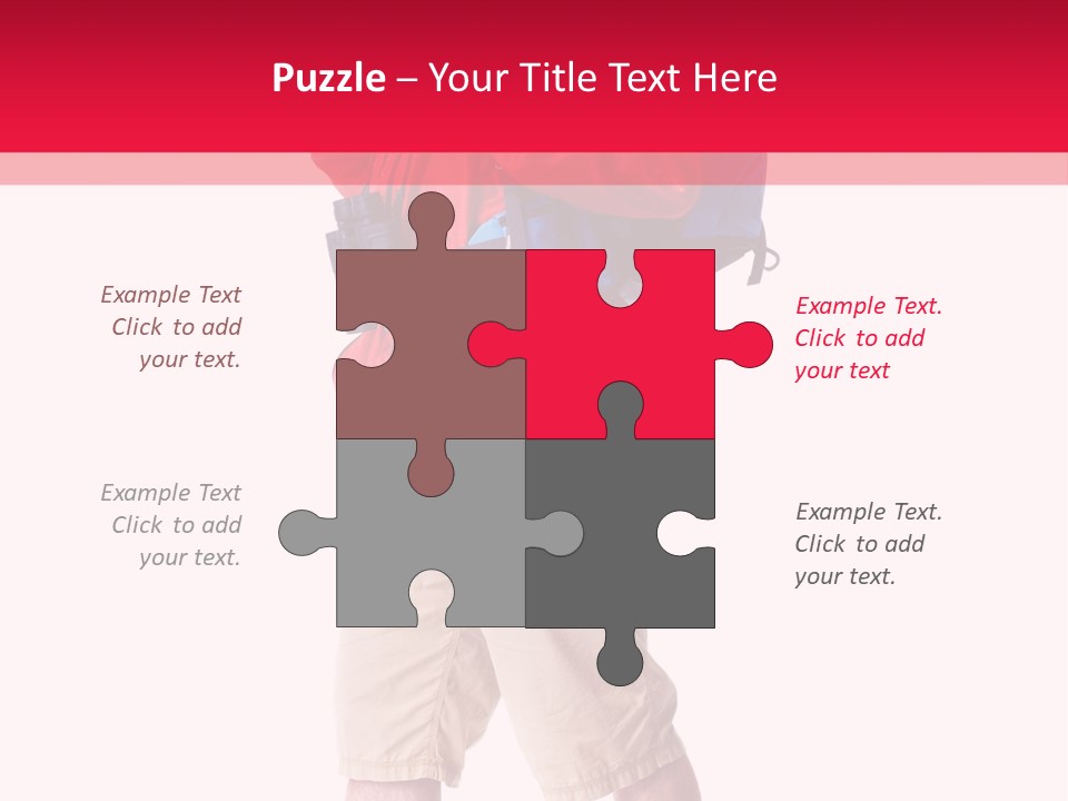 Male Guy Backpacker PowerPoint Template