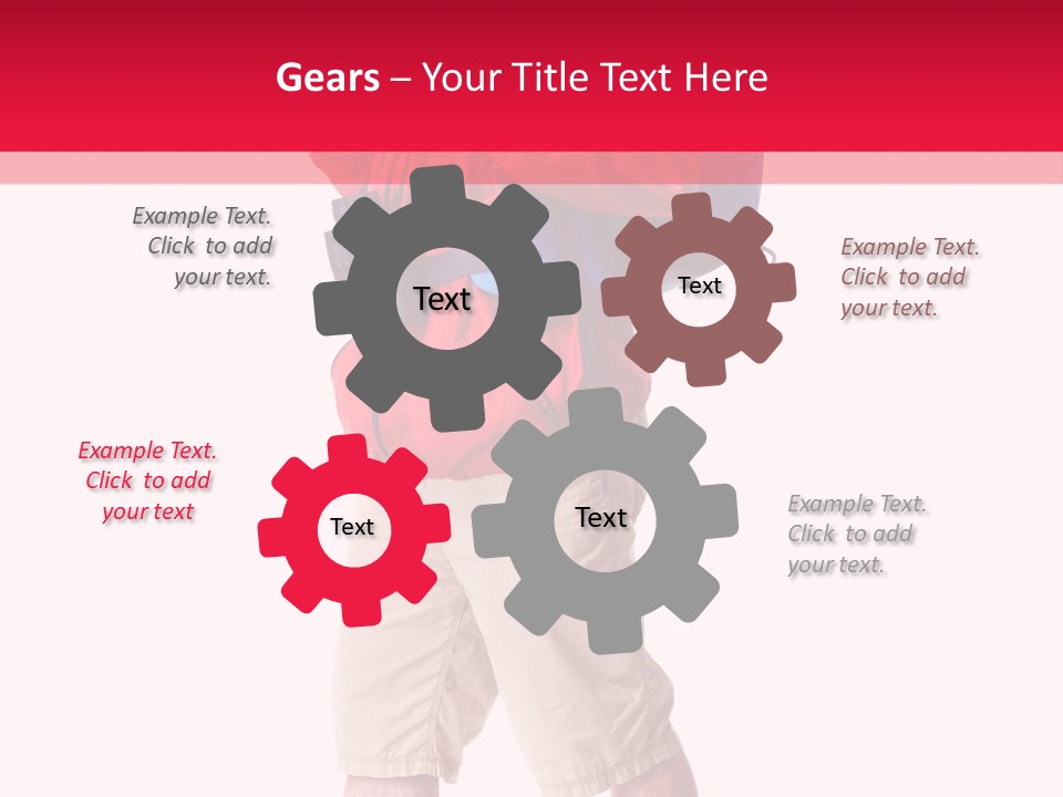 Male Guy Backpacker PowerPoint Template