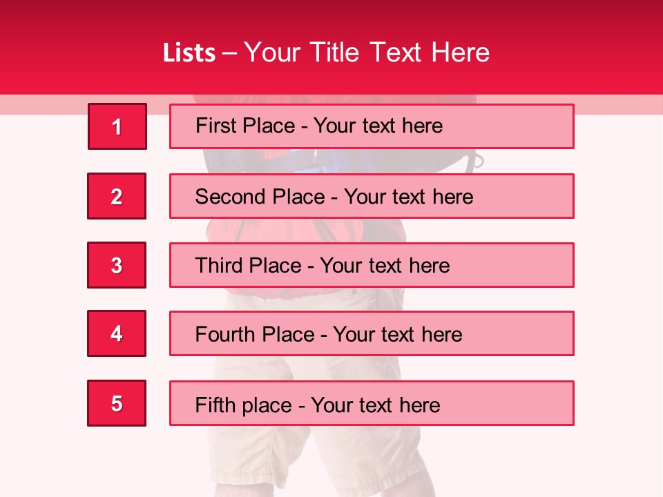 Male Guy Backpacker PowerPoint Template