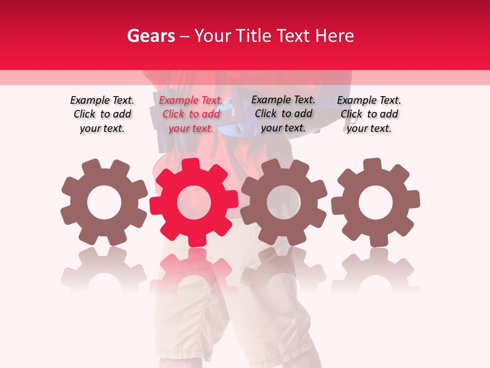 Male Guy Backpacker PowerPoint Template