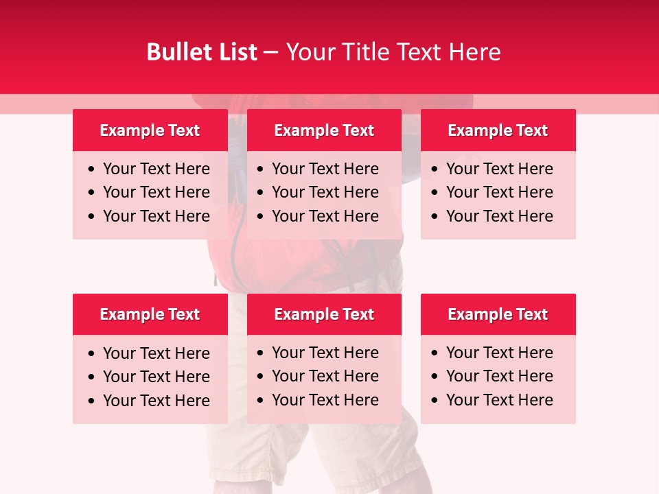 Male Guy Backpacker PowerPoint Template