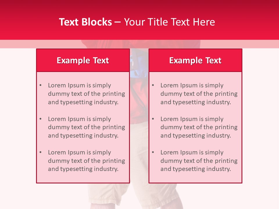 Male Guy Backpacker PowerPoint Template