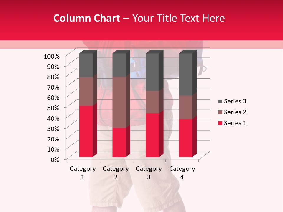 Male Guy Backpacker PowerPoint Template