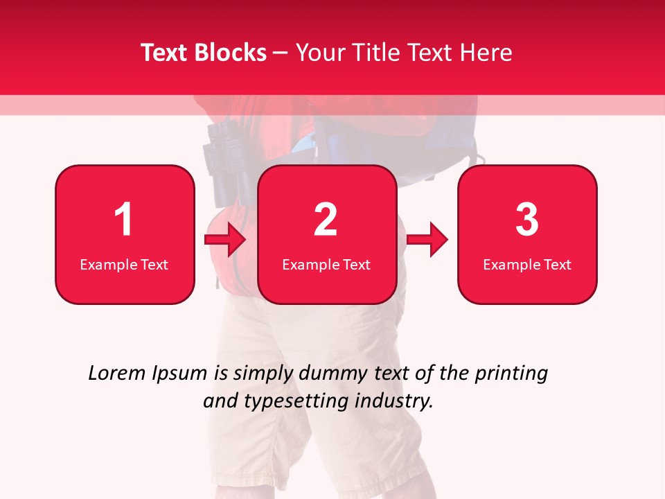 Male Guy Backpacker PowerPoint Template