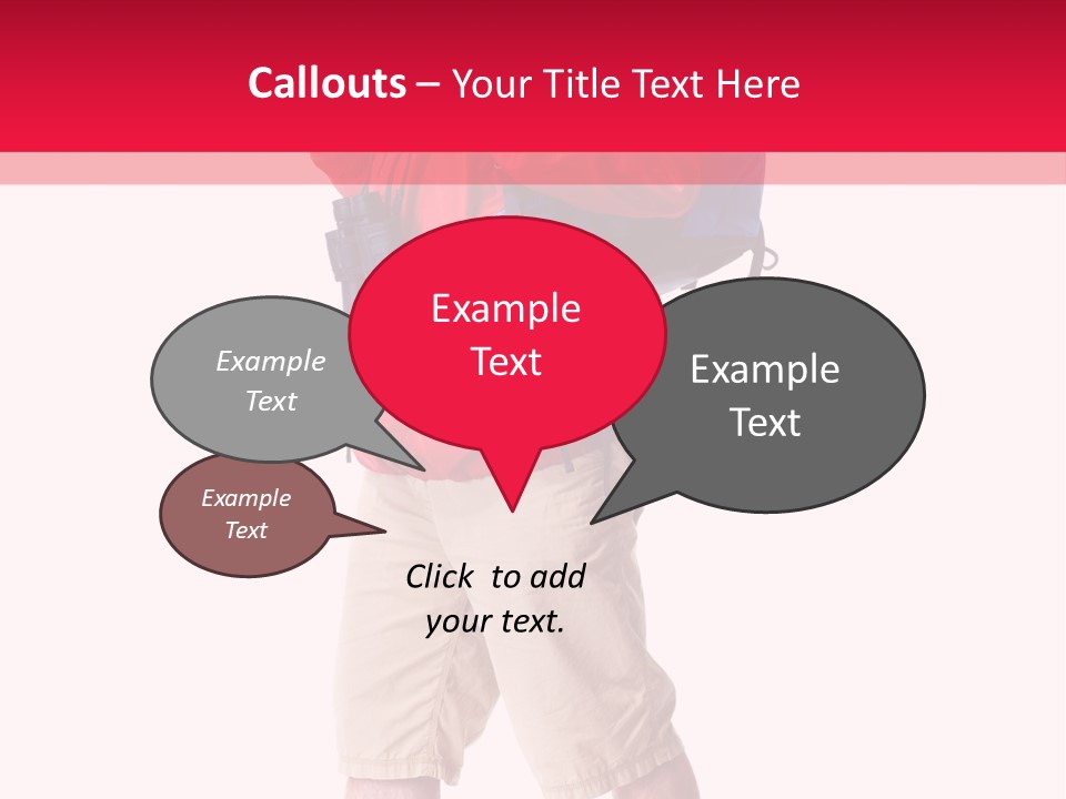 Male Guy Backpacker PowerPoint Template