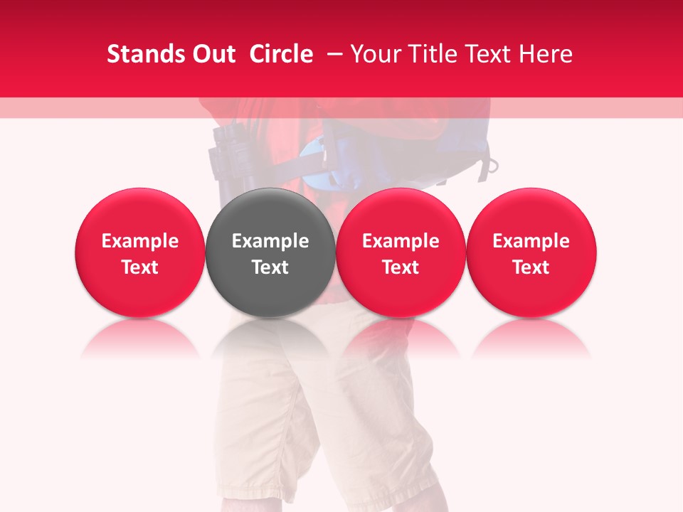 Male Guy Backpacker PowerPoint Template