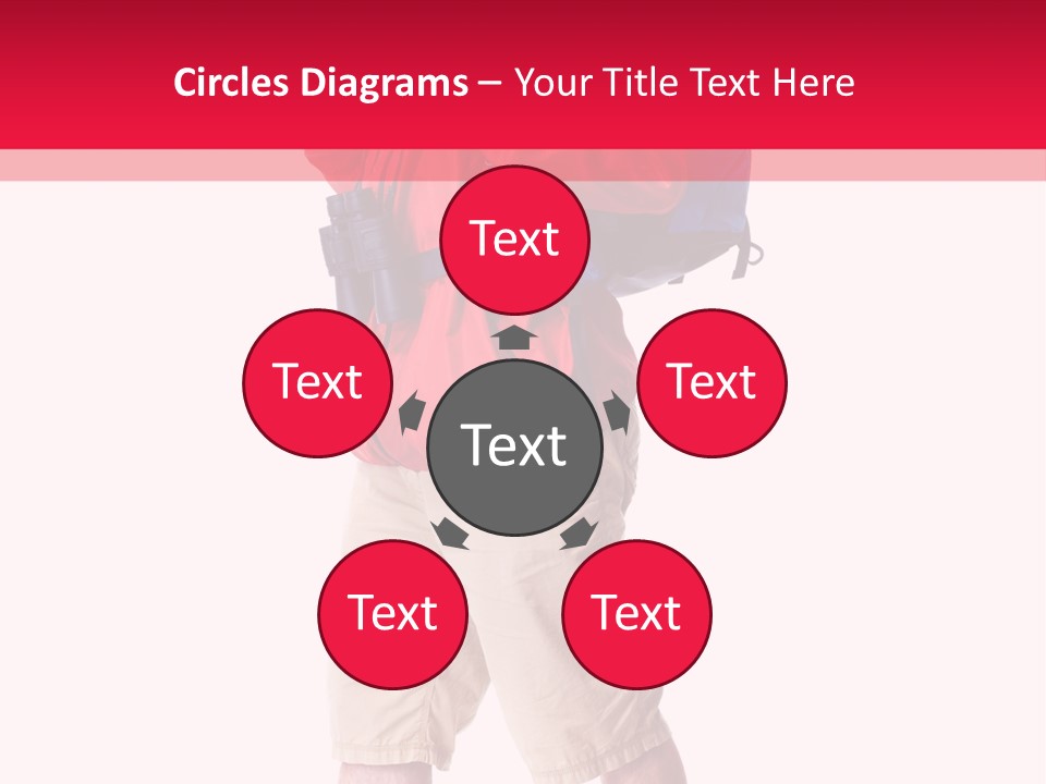 Male Guy Backpacker PowerPoint Template