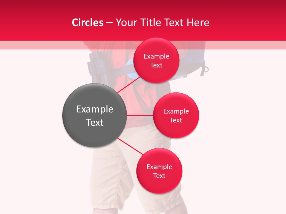 Male Guy Backpacker PowerPoint Template