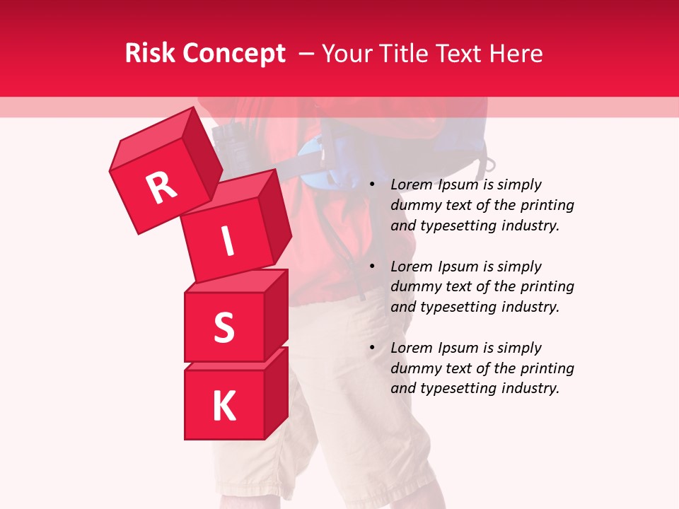 Male Guy Backpacker PowerPoint Template