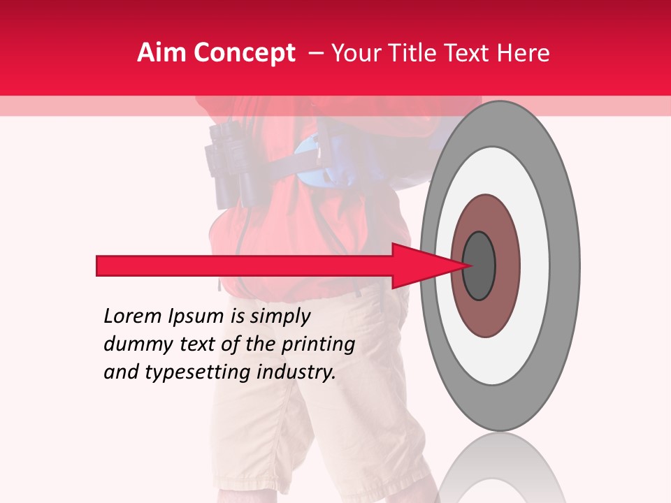 Male Guy Backpacker PowerPoint Template