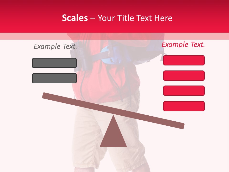 Male Guy Backpacker PowerPoint Template